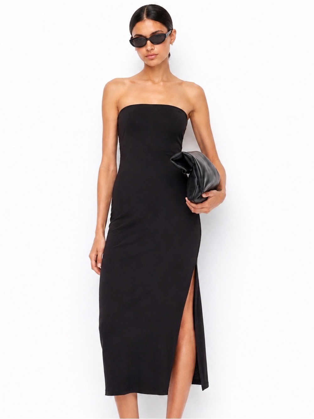 NWOT Vitamin A Strapless Midi Dress w/ Built-in Bra | Small | Perfect Condition